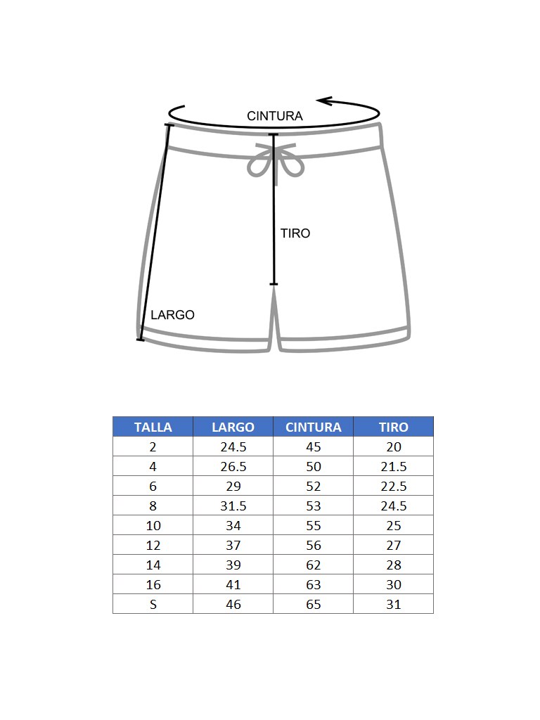 SHORT ROJO VARON PESTALOZZI
