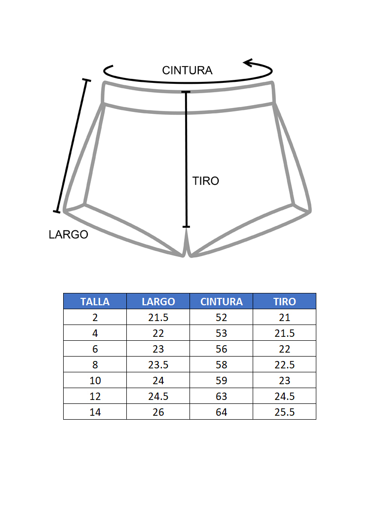 SHORT ROJO DAMA PESTALOZZI
