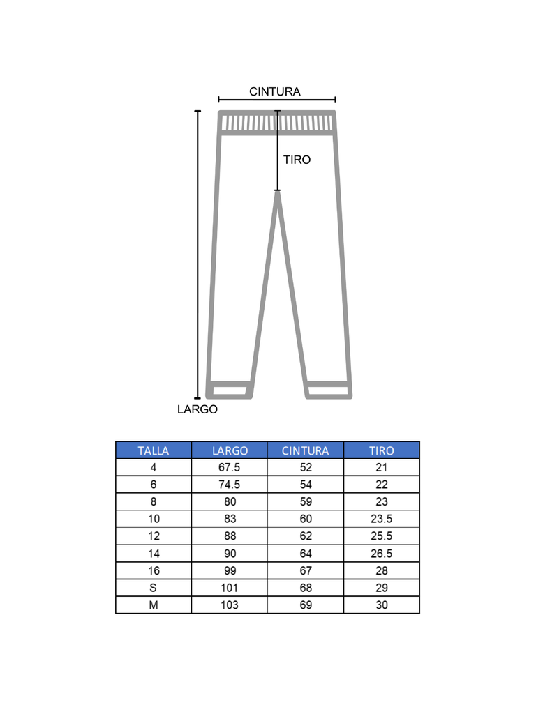 PANTALON BUZO ROJO PESTALOZZI MEDIDA