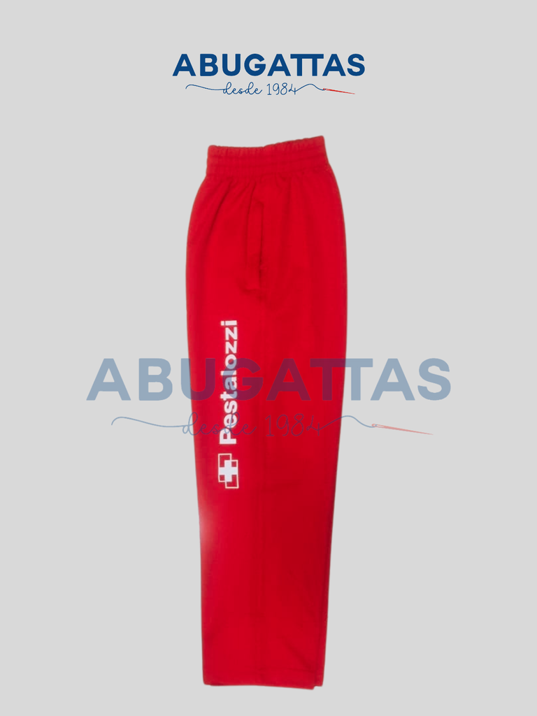 PANTALON BUZO ROJO PESTALOZZI