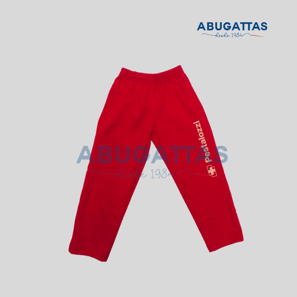 PANTALON BUZO ROJO PESTALOZZI