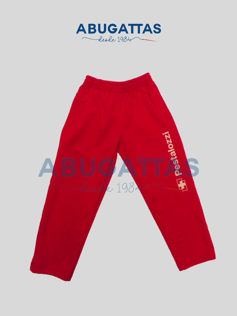 PANTALON BUZO ROJO PESTALOZZI